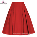 Grace Karin Women's High Stretchy Vintage Retro Red A-Line Short Skirt CL010451-2